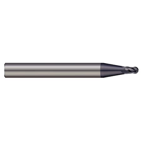 End Mill, 3 Flute, Ball,0.0600 Cutter Dia